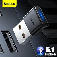 Baseus Adapter USB Bluetooth Dongle Bluetooth 5.1 odbiornik na PC bezprzewodowa mysz Gamepad głośnik słuchawki Audio USB nadajnik 1